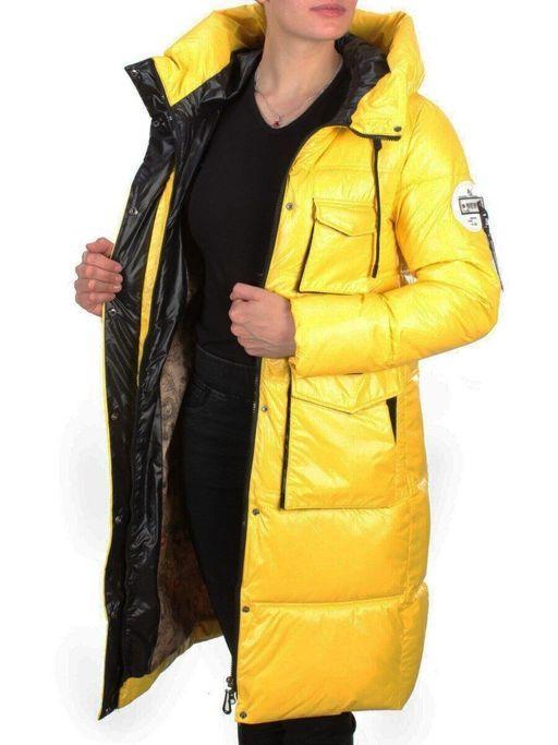 2187 YELLOW Куртка зимняя женская AIKESDFRS (200 гр. холлофайбера) - Fashion фото 9