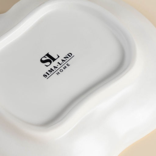 Тарелка SL Home «Осенний бриз», 16×14.5×3.3 см, доломит, белая