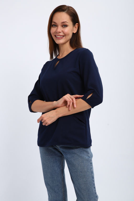 Кофта женская из футера 2-н Анфиса индиго