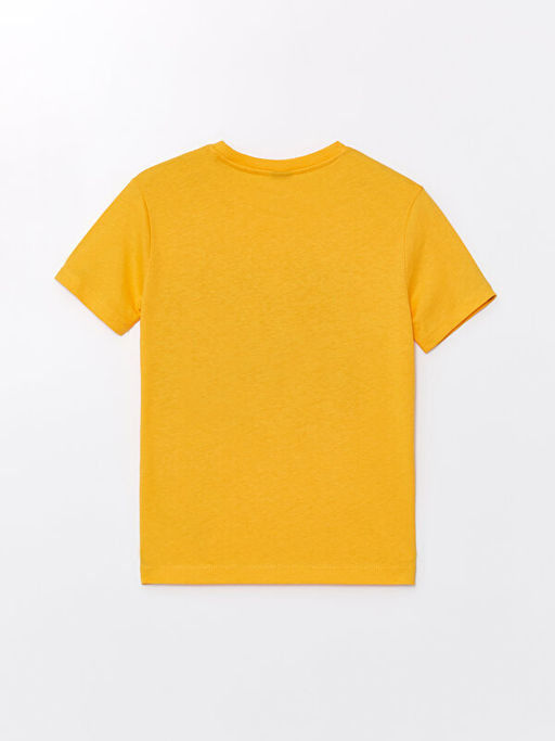 Bisiklet Yaka Bask?l? K?sa Kollu Erkek ?ocuk Ti??rt - Waikiki фото 2