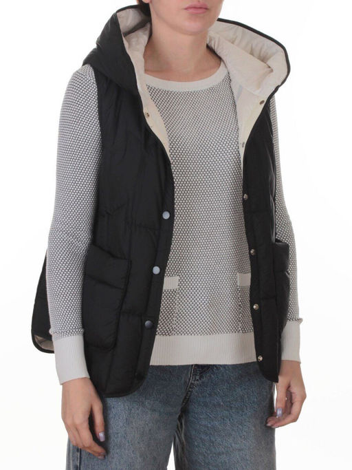 H24-26 BLACK Жилет утепленный женский (утиный пух) - Fashion фото 8