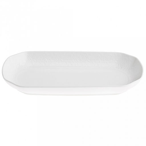 "Русь" Блюдо фарфоровое 310х171х38мм, белый, рельефный декор (Китай)