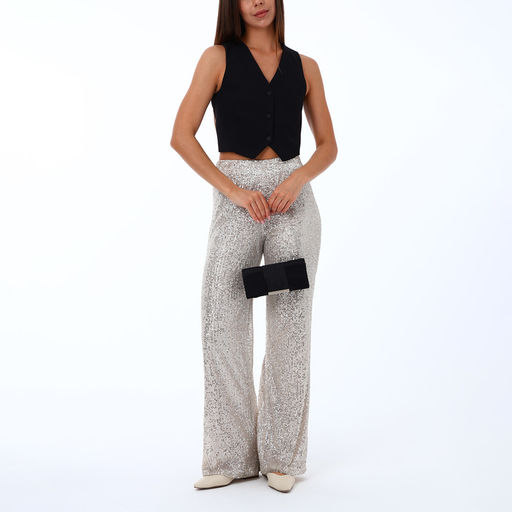 Сумка-клатч женская на магните, на длинной цепочке, чёрная