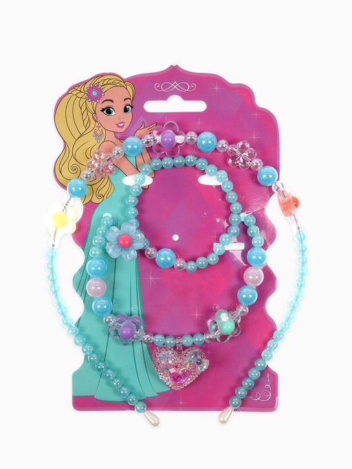 Комплект детский «Выбражулька. Сердце», 4 предмета: клипсы, бусы, кольцо, ободок, МИКС