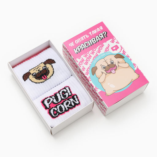 Носки женские KAFTAN "Мопс“, 2 пары, размер 36-40 (23-25 см)