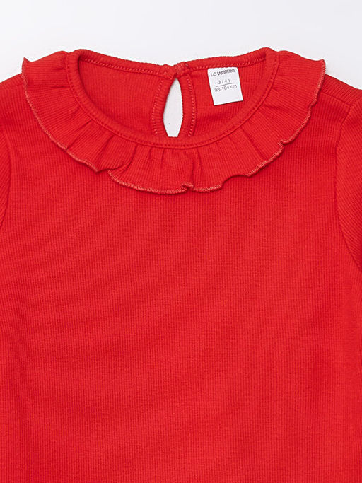 Bisiklet Yaka Uzun Kollu K?z Bebek Ti??rt - Waikiki фото 3