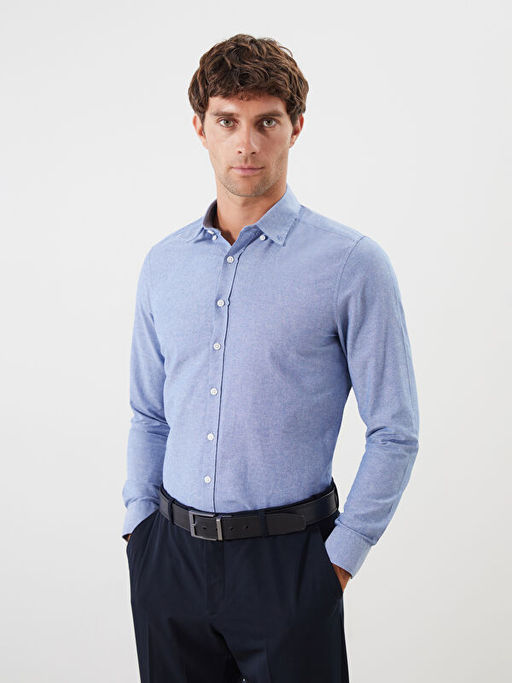 Slim Fit Uzun Kollu Oxford Erkek G?mlek