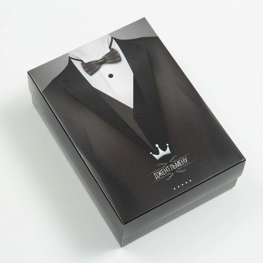 Цена за 5 шт. Коробка подарочная, крышка-дно, сборная Джентльмен, 21 х 15 х 7 см - UPAK LAND фото 2