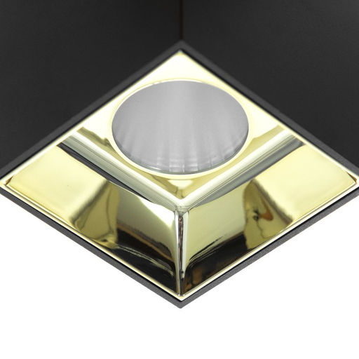 Светильник «Кубик» LED 4000К 10 Вт DIM220 черный золото 7.5×7.5×9.5 см