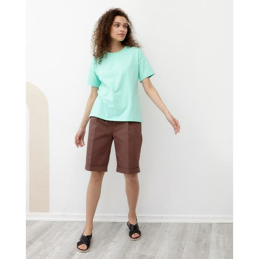 Футболка женская Basic line, цвет мятный, р-р 42