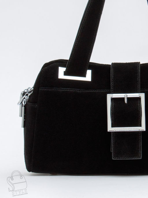 Сумка женская кожаная 0873CF black  Polina&Eiterou