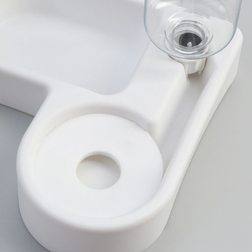 Миска двойная с автопоилкой (съёмная бутылка) 28 х 23 х 20,5 см, белая - Пижон фото 4