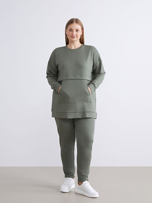 Bisiklet Yaka Kad?n Sweatshirt Tunik