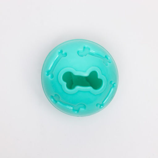 Мяч под лакомства, утолщённый TPR, 7 см, бирюзовый - Пижон фото 2