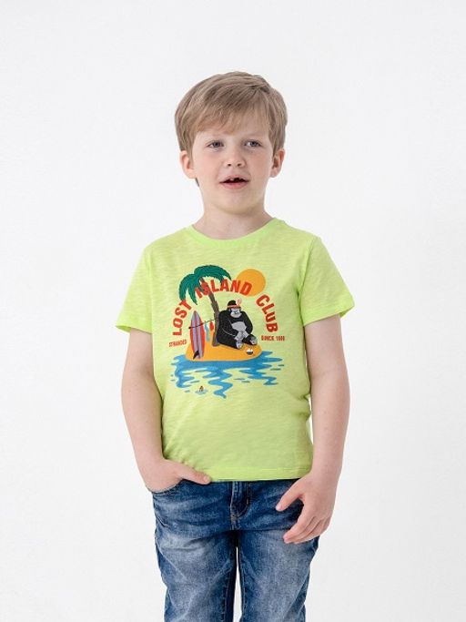 CRB wear/CSKB 63095-36-315 Футболка для мальчика,лайм/Ex.Cherubino
