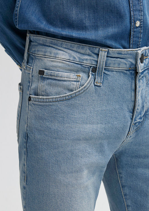 Kvnc Mavi Black Golgeli Ac?k Indigo Mavisi Jean Pantolon  фото 6