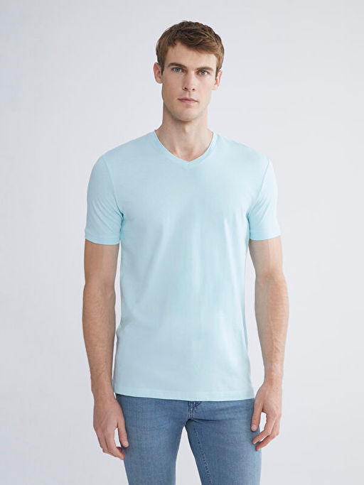 V Yaka Penye Erkek Ti??rt