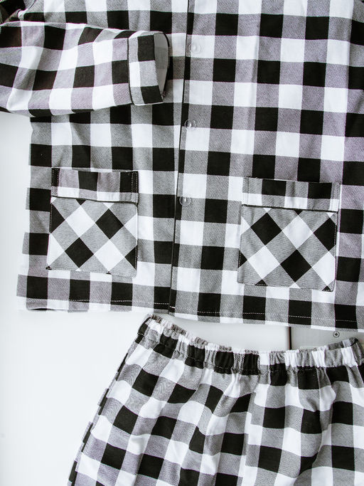 Женская пижама Черно-белая клеточка - Krumpy фото 4