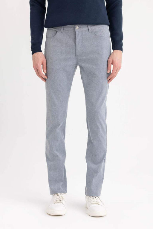 Брюки-чиносы узкого кроя из парусины - Defacto фото 8