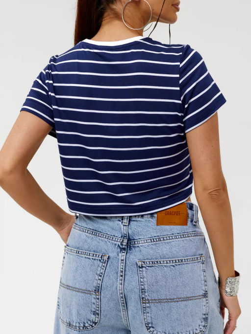 Женский топ в полоску морячка тельняшка CRACPOT 129-sh - Сracpot фото 3