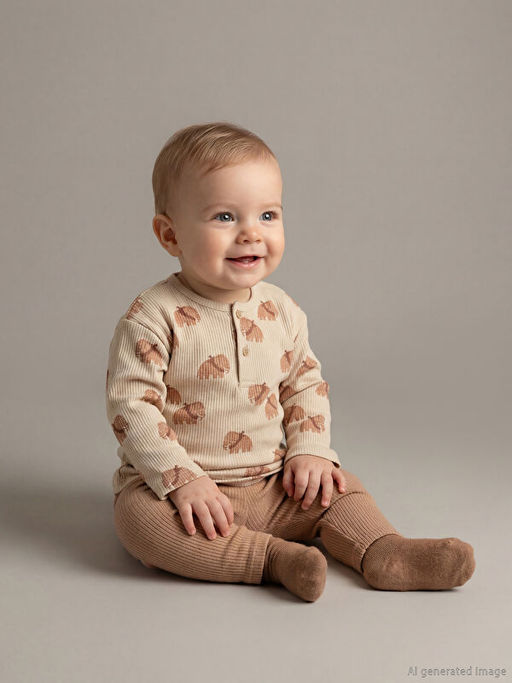 Fil Desenli Erkek Bebek Ti??rt ve Tayt