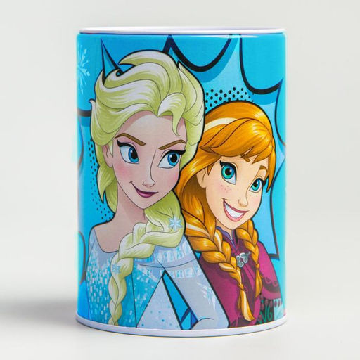 Копилка металлическая, 6.5 см × 6.5 см × 12 см «Анна и Эльза», Холодное сердце