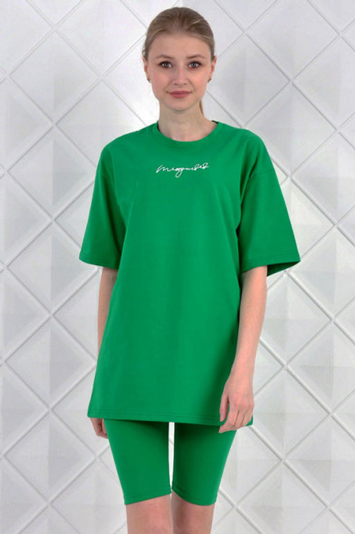 Арт. 5730 Костюм с велосипедками 42-50 (5 шт) Цвет:верх- амазонка, низ- амазонка