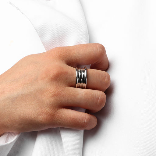 Кольцо металл Тренд катушка, цвет серебро, размер 18 - Qf фото 3