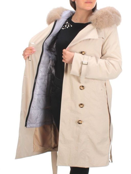 21002 BEIGE Пальто зимнее женское MAILILUO (150 гр. холлофайбера) - Fashion фото 7