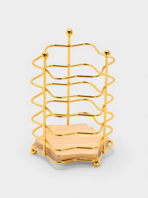 Сушилка для столовых приборов «Доляна. Старлайт», 11×11×15.5 см, золотистая