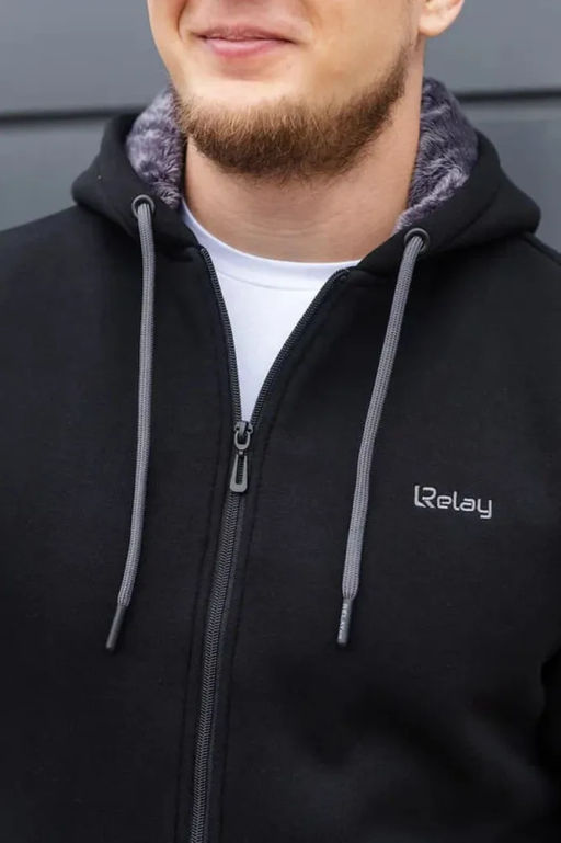 с мехом! утепленная Толстовка Футер 3-х ниточный - Relay фото 16