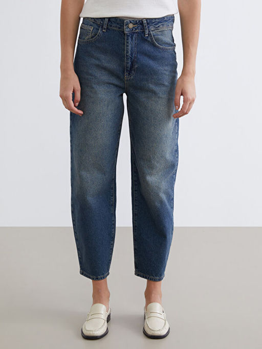 Barrel Fit Kad?n Jean Pantolon