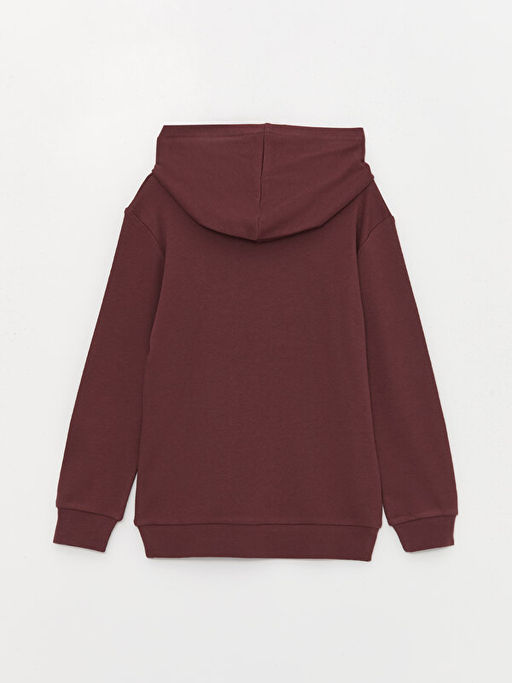 Kap??onlu Bask?l? Uzun Kollu Erkek ?ocuk Ti??rt - Waikiki фото 2