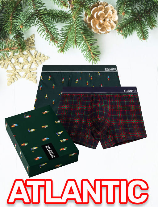ATLANTIC 2GMH-031 Трусы шорты Check - набор 2 шт. темно-зеленый + темно-синий  фото 9