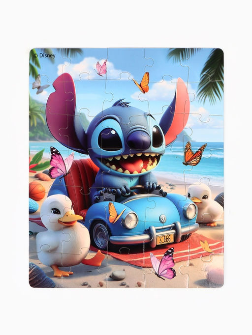 Пазл и мягкая игрушка «Стич», подарочный набор 2в1, 35 деталей