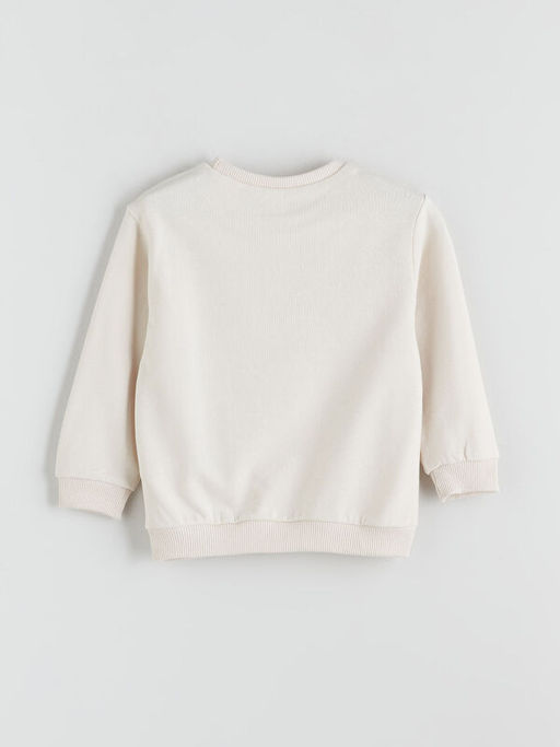 Bisiklet Yaka Bask?l? Erkek ?ocuk Sweatshirt 2li