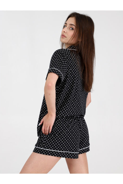 Пижама женская П-90 черный (хлопок, рр 42-54)