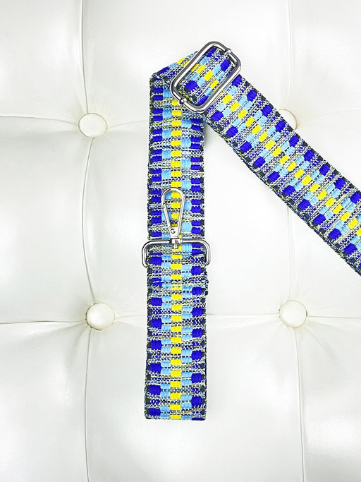 LACCOMA ремень 1000-22-4-зиг заг синий желтый полиэстр