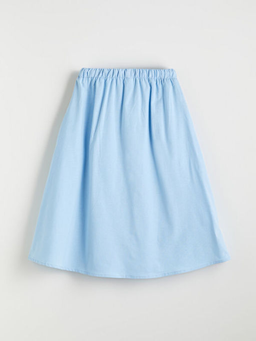 Beli Lastikli Keten Kar???ml? K?z ?ocuk Etek