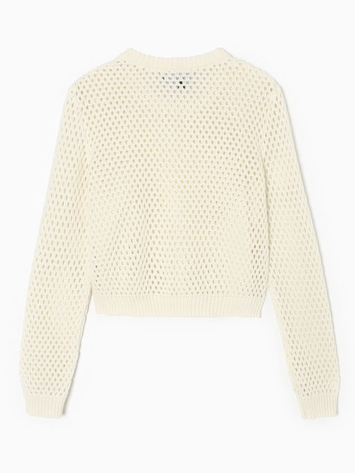 Джемпер сетка женский MIST Knitwear, размер 46 (L), цвет молочный