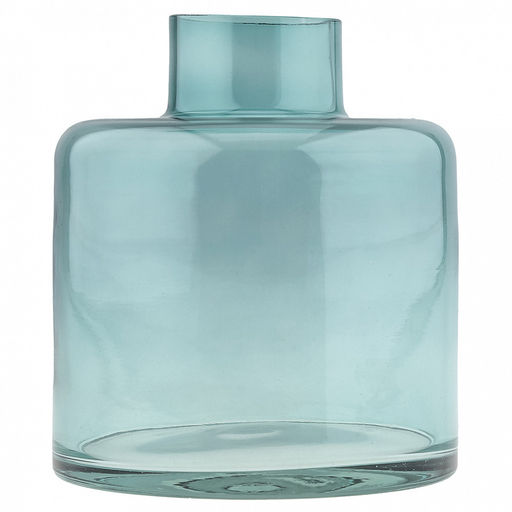 Ваза для цветов стеклянная "Малая" д16см, h18см, форма "бутылка", "Изумруд" (Россия)