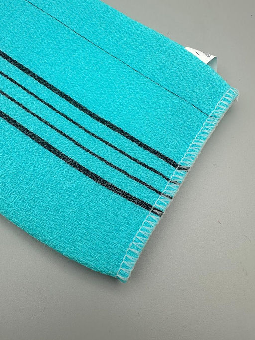 Bath Towel Мочалка-варежка для душа с пилинг-эффектом, уплотненная, голубой