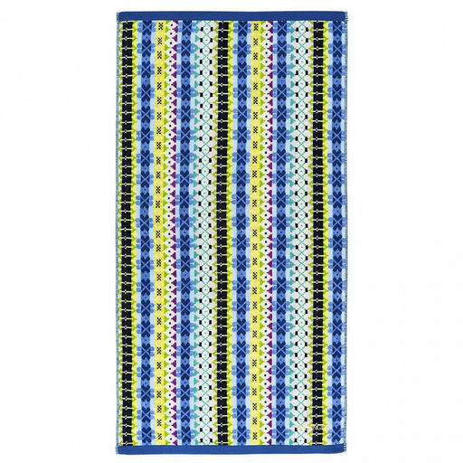 Missoni-3005 Полотенце махровое 70х140см, плотность 375гр/м2, 100% хлопок, велюр, синий, Bolangde (Китай)