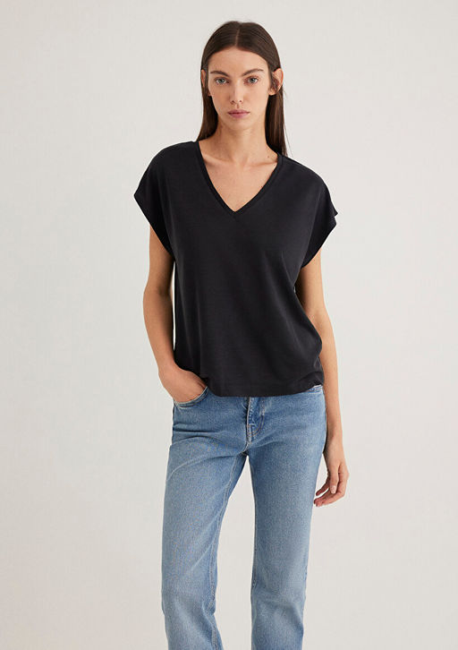 Lux Touch TENCEL TM Siyah Modal Tisort