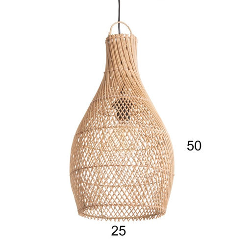 Светильник потолочный из ротанга «Айван», 1×120 Вт, Е27, 30×30×52 см