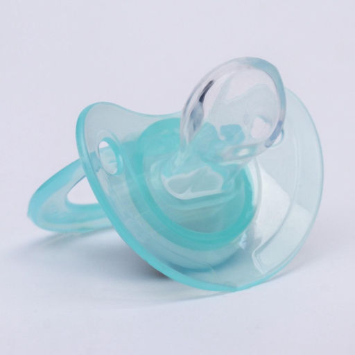Соска-пустышка ортодонтическая, силикон, от 3 мес., "Пингвин", цвет голубой