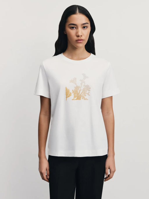 Футболка из хлопка с принтом / Zarina  фото 3