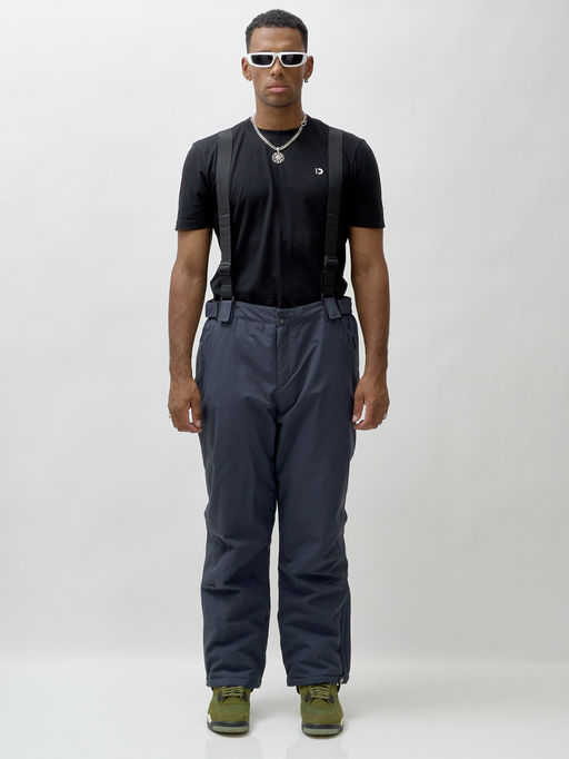 Горнолыжный костюм мужской зимний темно-серого цвета 392TC - Leifensh фото 23