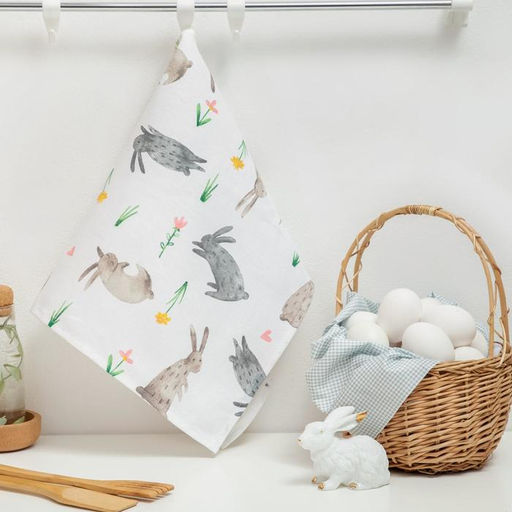 Полотенце кухонное Доляна Fluffy bunnies, 35?60 см, 100% хлопок,164 г/м?