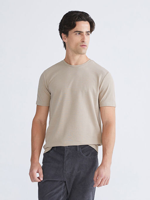 Bisiklet Yaka Penye Erkek Ti??rt